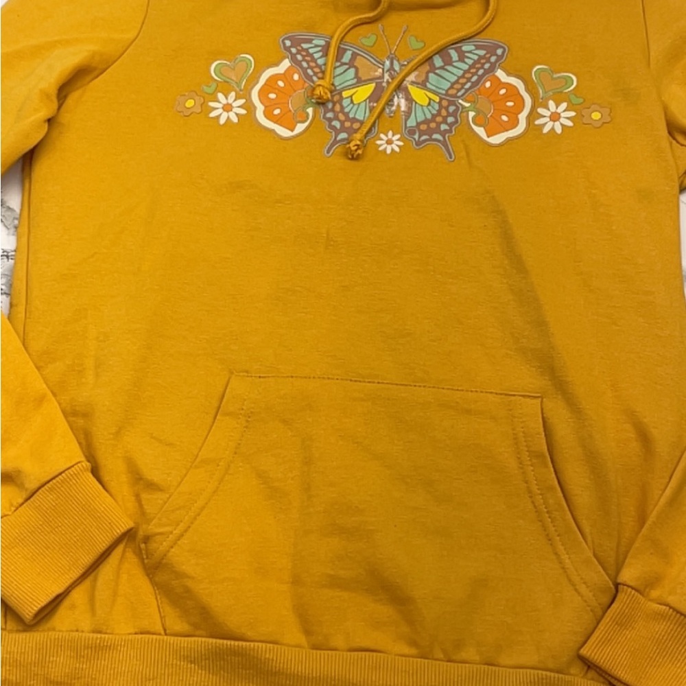 Chemistry Yellow Gold Long Sleeve Hoodie Size Small - Picture 7 of 14